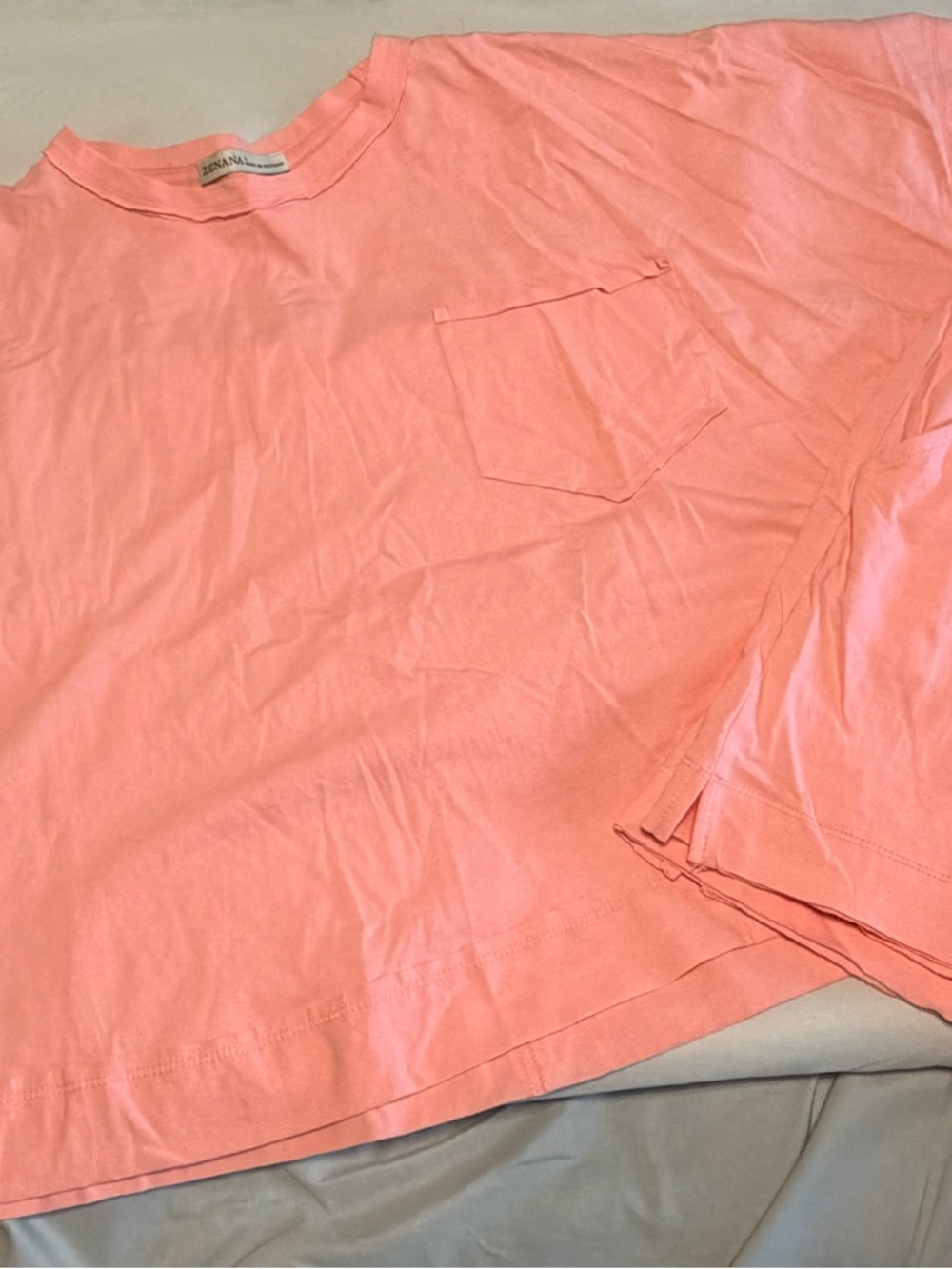 Zenana Outfitters Pink Crewneck Tee & Shorts